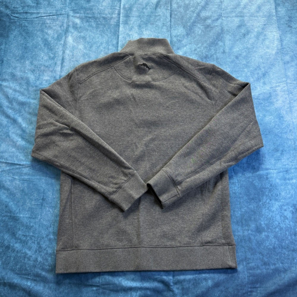 Tommy Bahama Gray Quarter Zip Pullover Sweatshirt Men's Large No Size Tag - Picture 5 of 7